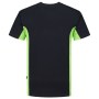 T-shirt Bicolor Borstzak 102002 Navy-Lime 4XL