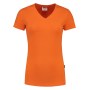 T-shirt V Hals Fitted Dames 101008 Orange 5XL